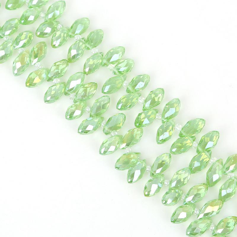 6x12mm Glas Kristall Perlen mit horizontalem Loch für DIY Schmuck & Ohrringe