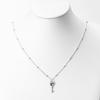 Heart Key Ball Chain Silver Necklace