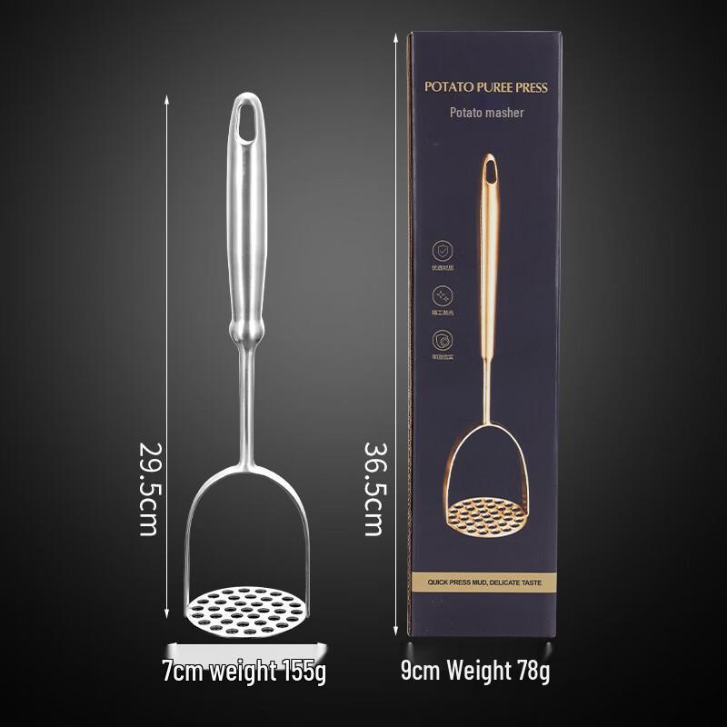 

Stainless Steel Food Masher with Gourd Handle