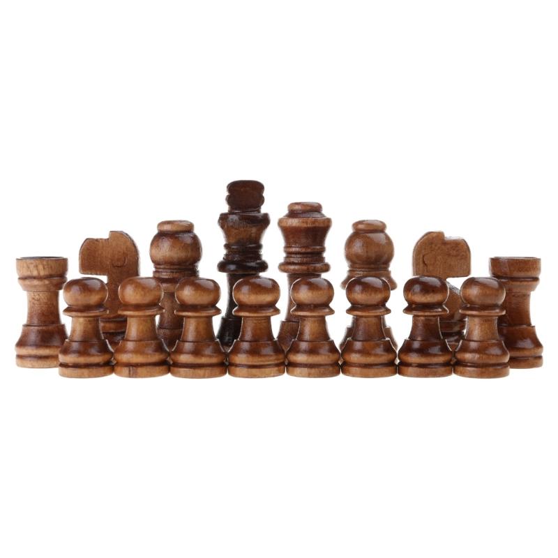32Pcs Tournament Wood Chessmen with 2.2inch Chess Game Pieces of Missing Pieces