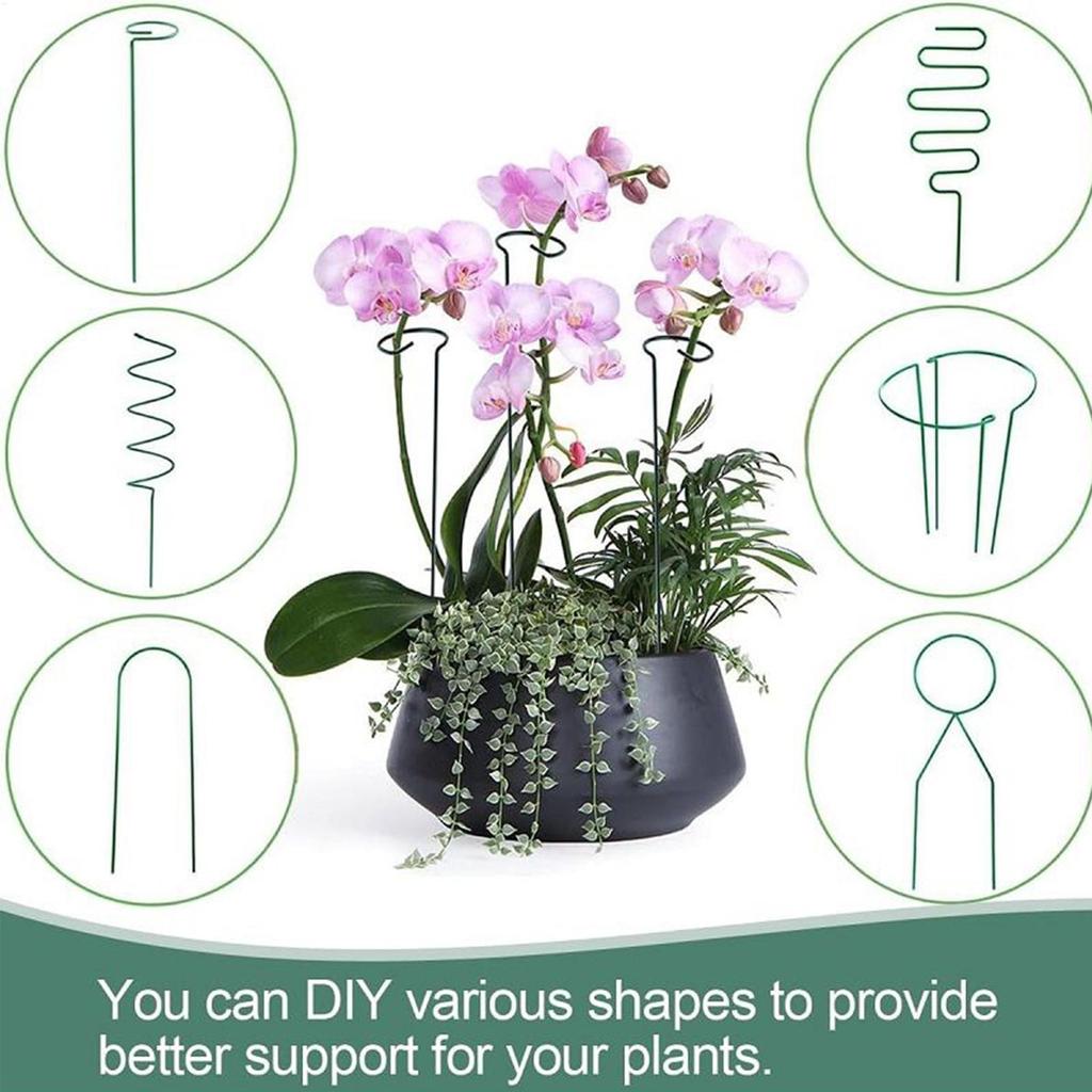 Garden Plant Stakes Potted Plants Stakes With Clips Bendable Stem Climbing Sticks Fixing Clamps For Vegetables Tomato Strawberry