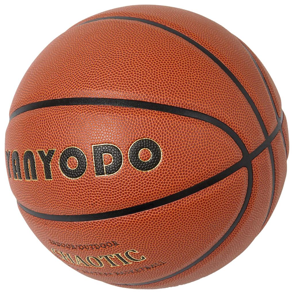 YANYODO Size 7 Basketball for and College Outdoor and Indoor Synthetic Youth Outdoor Sports Men, Women, Students, Practice, Brown, Non-Slip,