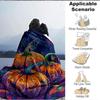 1pc Pumpkin Swirls Blanket, Lightweight Flannel Throw Blanket for Sofa, Bed, Travel, Camping, Living Room, Office, Couch, Chair, and Bed