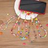 2pcs Mobile Phone Chain Candy Color Love Acrylic Beads Short Mobile Phone Lanyard Women