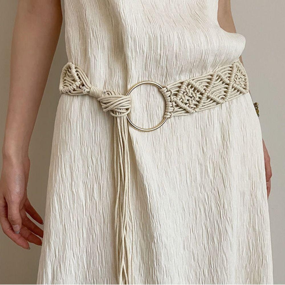 Cintura Boemia Retrò Catena Vita con Nappe Vuote Elegante Cintura Stile Etnico Donna/Ragazze