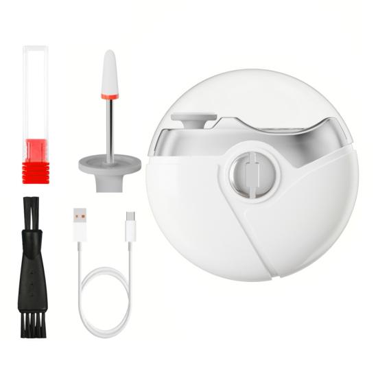 

3-In-1 Electric Nail Clipper 2 Adjustable Speed Kids Adults Seniors Automatic Nail Trimmer Baby Manicure Grinding File Fingernail Cutter Polisher білий