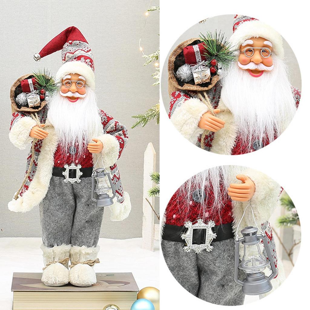Santa Claus Figurines Santa Claus Christmas Statue Holiday Table Centerpieces For Celebration Party Fireplace Dining Table
