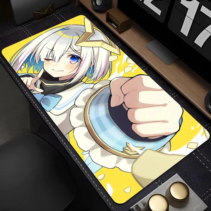 Mouse Pad Laptop Hololive Anime Gamer Mousepad PC Amane Kanata Cute Girl Keyboard Pad Gaming Accessories Kawaii Desk Mouse Mat