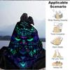 1PC Neon Owl Design Blanket - Soft Warm All-Season Throw for Sofa, Bed, Car, Office, Throw For Sofa Yy250916100