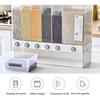 6 in1 Cereal Dispenser Dry Food Dispenser Storage Container Wall Mount Cereal Grain Rice Dispenser 6 Grid Rice Dispenser Food Bucket for Kitchen Home