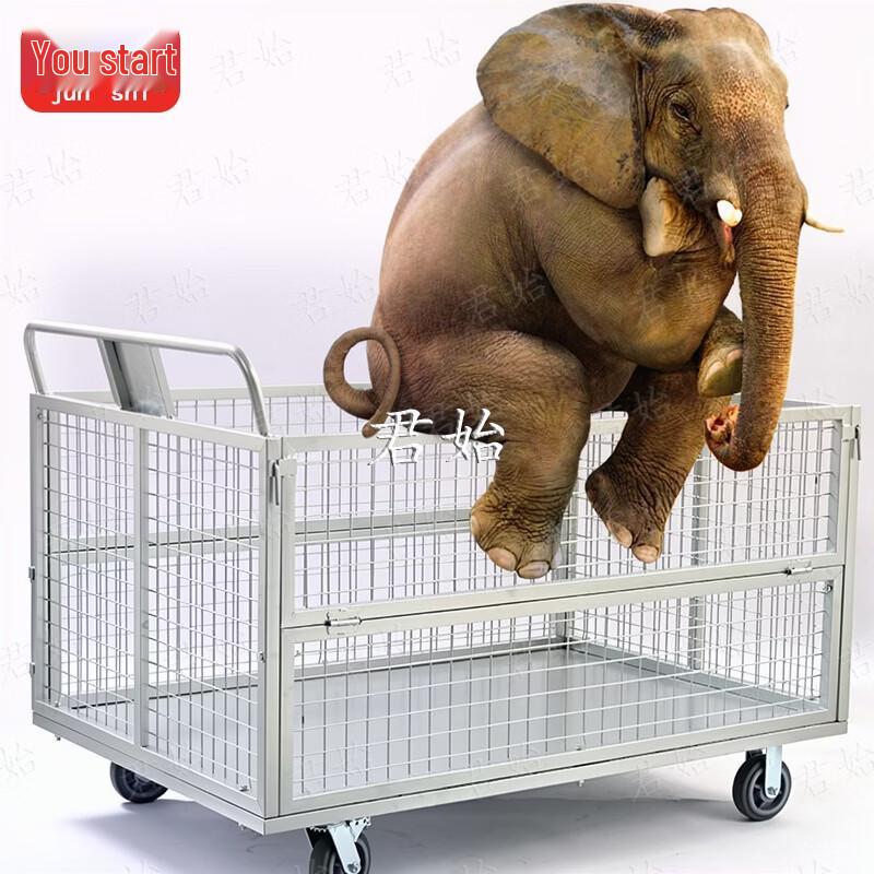 Folding Mesh Warehouse Cart