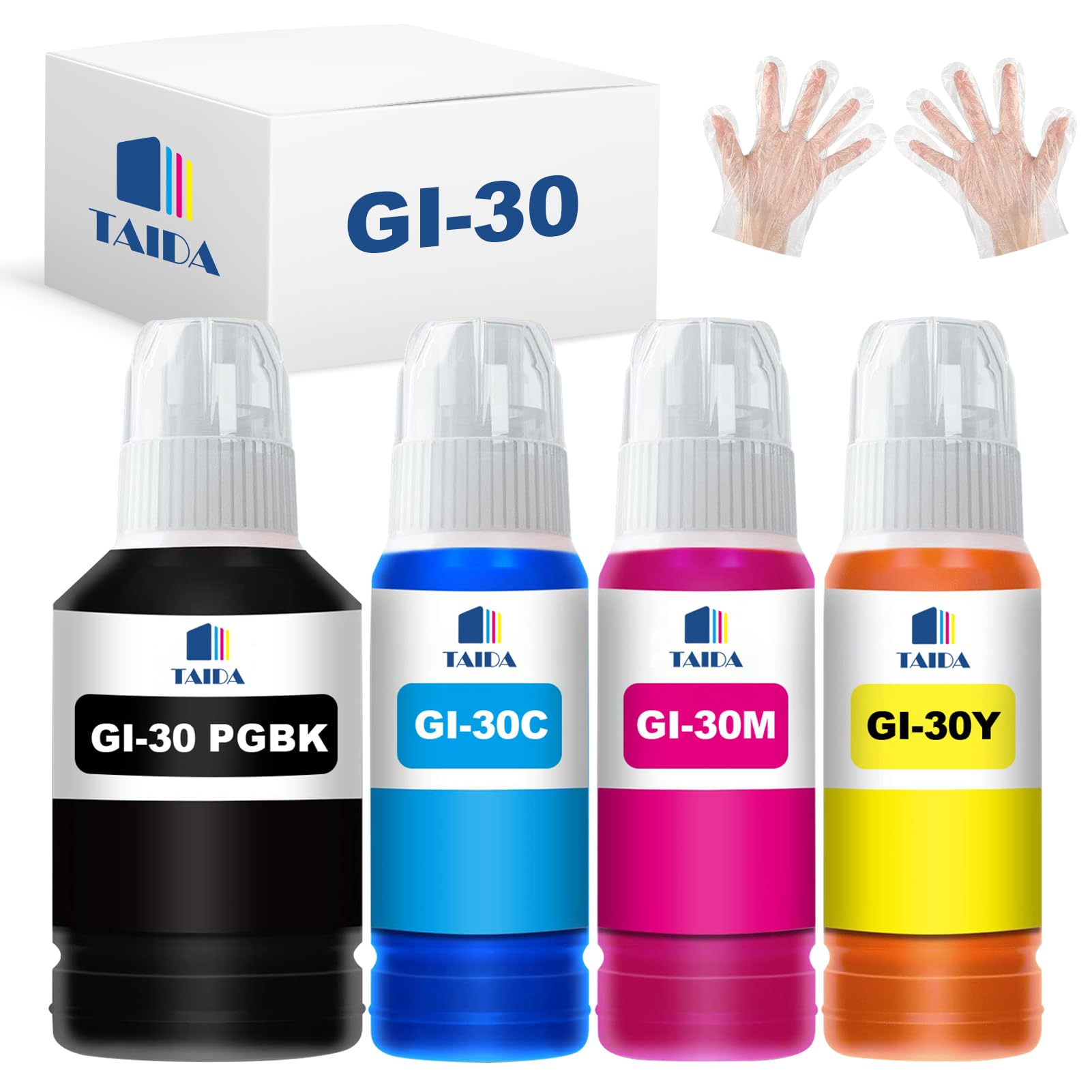 

Сумісний набір чорнила Canon для пляшок Canon та GM2030 GI-30, 4 кольори (GI-30PGBK, GI-30C, GI-30M, GI-30Y) G7030, G6030, G5030, GM4030, Принтери.