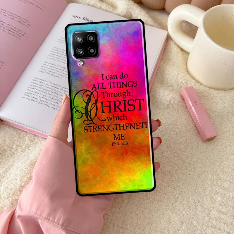 Christian Jesus Christ Bible Verse For Samsung Galaxy A06 A16 A26 A36 A56 A52 A53 A33 A13 A34 A54 A14 A15 A35 A55 A22 A32 Case