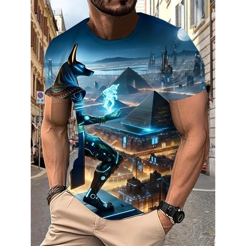 Креативная мужская футболка 3D-стереоскопическая, Большой размер S