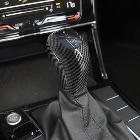 Carbon Fiber ABS Gear Shift Knob Head Cover Trim For Volkswagen Passat Polo Plus