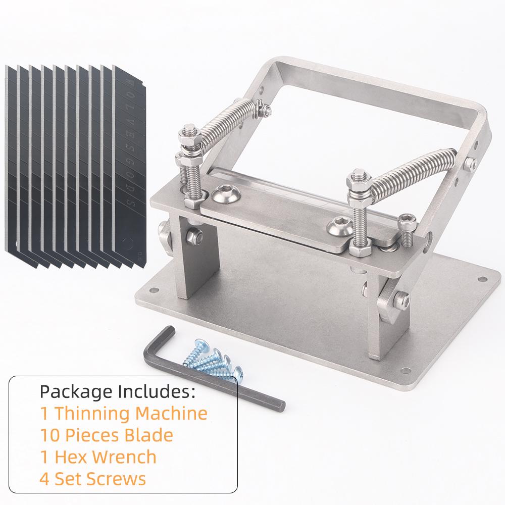 1set Precision Leather Peeling Machine, Professional Manual Stainless Steel Leather Skiver & Splitter, DIY Leather Skiving Too серебряный