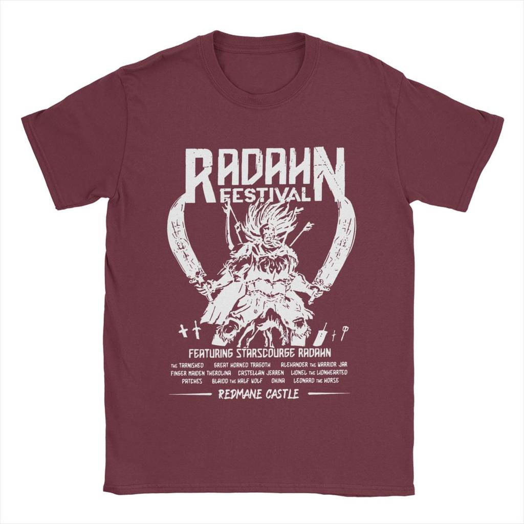 Men T-Shirts Elder Radahn Festival Leisure Cotton Tees Short Sleeve T Shirt Round Collar Clothes Summer