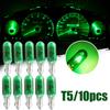 10pcs Green W2W T5 Car Dashboard Dash Bulbs Trument Panel Light Halogen Lamp Universal 12V Accessories Car Interior Lights