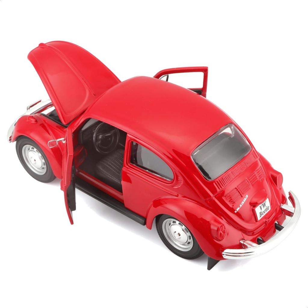 Volkswagen Beetle 1/24 Scale Diecast Model, Finished In Red (product Number 31926) [parallel Import]