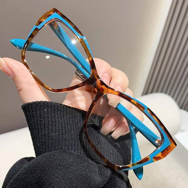 Fashion Retro Photochromic Glasses Anti-Blue Light Classic Cat Eye Frame Sunglasses Vintage Men Women Outdoor Eyeglasses
