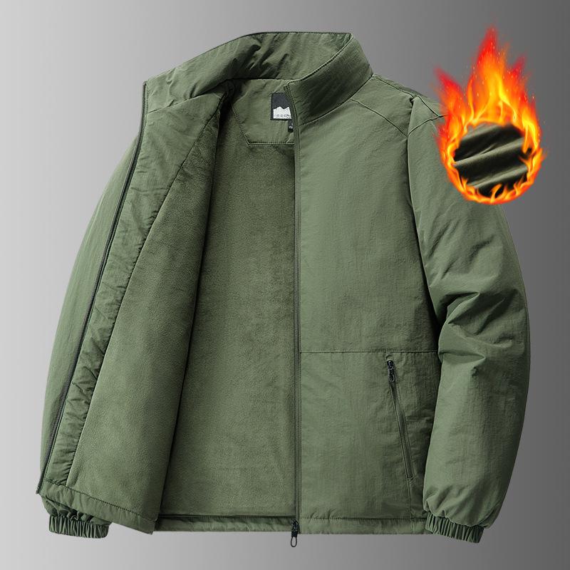 2026 Cross Douyin Plus Velvet Men's Jacket: Outdoor Sports Casual Korean Style for Middle-Aged - New Explosive Style