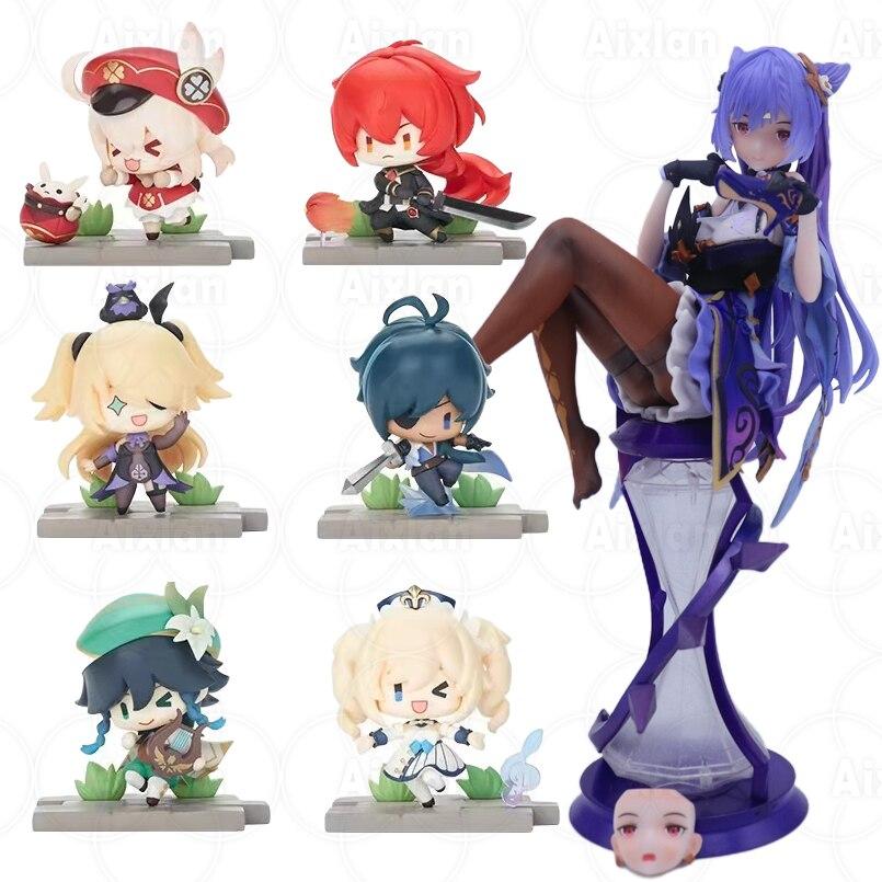 21cm Genshin Impact Keqing Figurka Akcji z PVC Anime Gra Genshin Impact Figma Figurka Model Zestawy Zabawek
