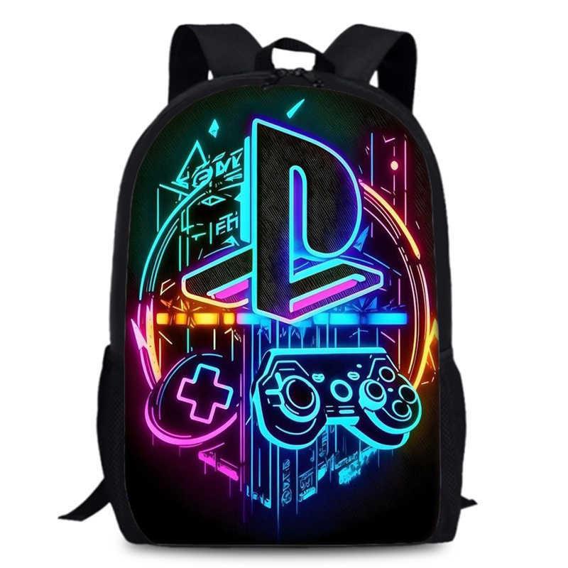 Astro Bot 15 Inch Large Capacity School Backpack Stylish Oxford Cloth Design For Kids