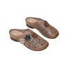 Summer's New Mom Shoes, Hollowed-out Croquet Shoes, Soft-soled Anti-slip Sandals for Middle-aged and Elderly People, Women's Flat Flat Flip-flops