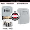 Master Lock Key Safe Wall Mounted, Medium, Outdoor, Cream