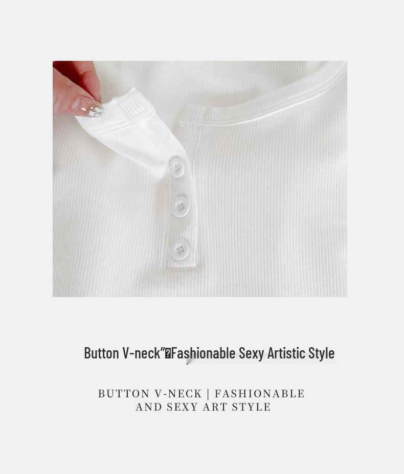Women's Slimming Long Sleeve Round Neck T-Shirt - New 2025 Spring/Autumn Versatile Base Shirt