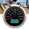 85mm GPS Speedometer 0‑200MPH 0‑300KM H IP67 Waterproof Digital Colorful Backlight Odometer for RV BoatBlack