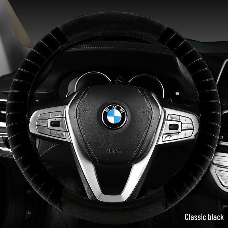 Universal Winter Plush Steering Wheel Cover - Warm, Non-Slip, Modern