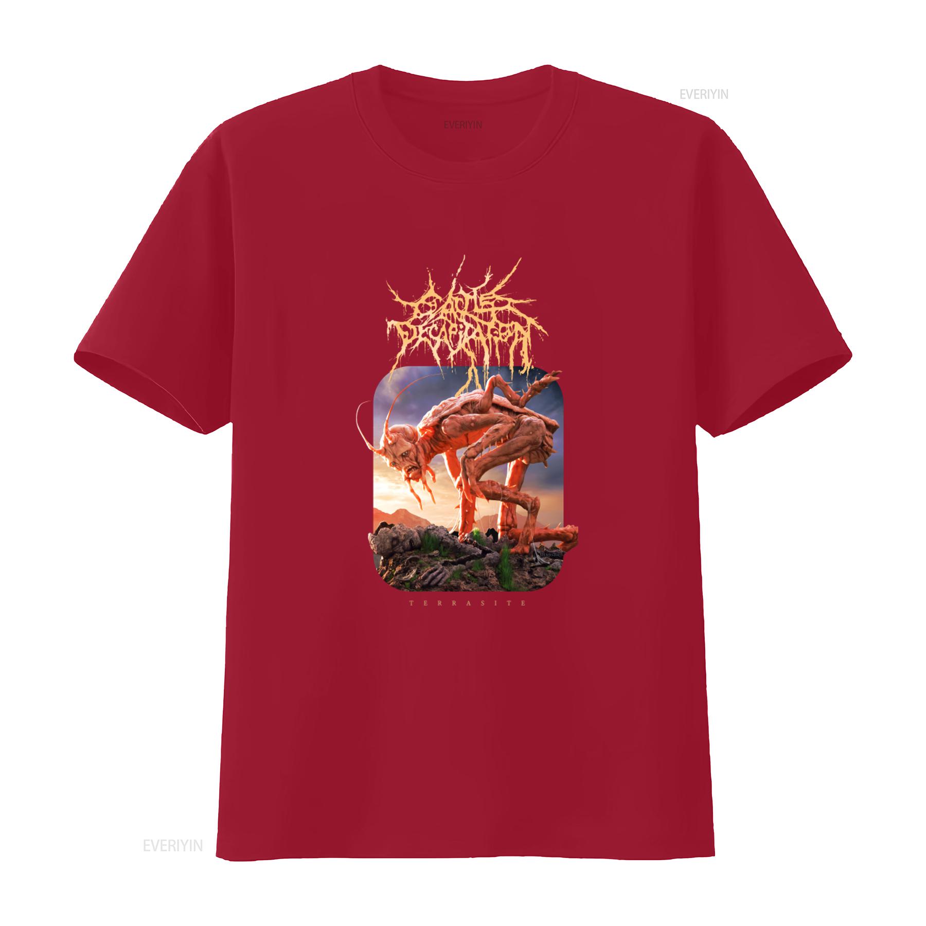 Cattle Decapitation Terrasite T Shirt Official Band Merch Sizes S to XXL Unique Artwork Perfect for Metal Fans vintage Washed S