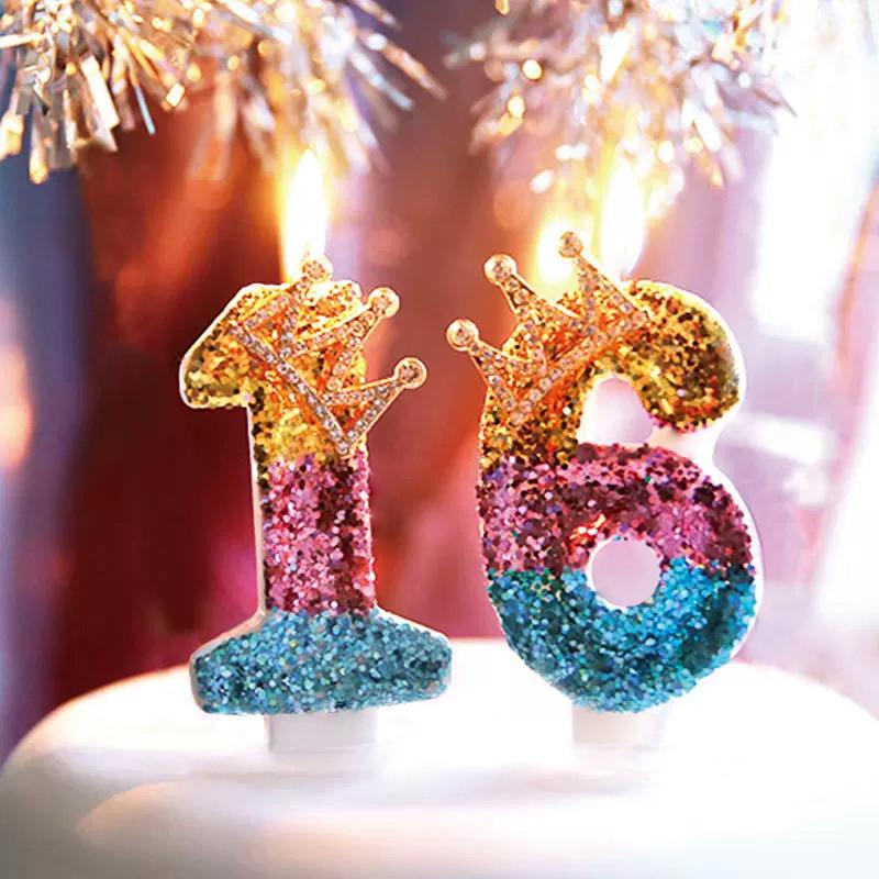 Creative Crown Birthday Number Candles - Adult & Kids Cake Decoration Topper