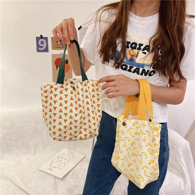 Literary New Floral Handbag Mini Canvas Bag Casual Women's Handbag
