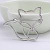 Stylish Hollow Foxes Brooch Pin Casual Brooches Alloy Texture Suitable for Women Casual and Formal Wear Various Occcasion