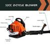 52CC Gas Powered Backpack Leaf Blower 550CFM High Strength Snow Blower Lawn Grass Air Cooling Kit with Cleaning Accessories