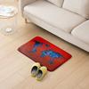 3D Printe Flannel Doormat Bath World Map Anti-Slip Water Absorption Floor Mat