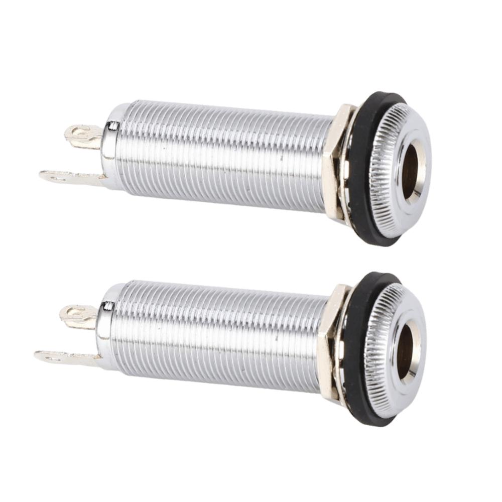 2PCS Metal Guitar Bass Jack 6.35mm Input Output Jack Electric Guitar Parts For Electric Guitar