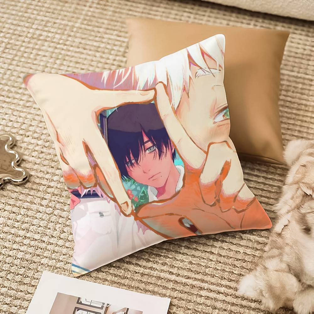 

Anime The S-Summer Hikaru Died Pillow Case Anti-dustmite Invisible Zipper Sofa Bed 12x12Inch