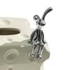Tissue Box Cover Ceramic Rectangular Stylish Elegant Decorative Napkin Box Holder for Desktop Coffee Table Tissue Dispenser