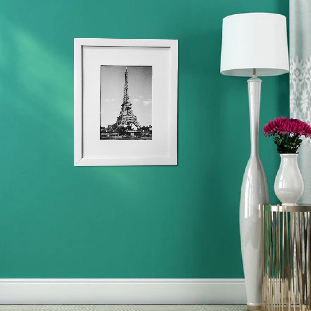 5Pcs PVC Photo Frame Plastic Lightweight Horizontal Vertical Hanging Modern Wall Decoration White