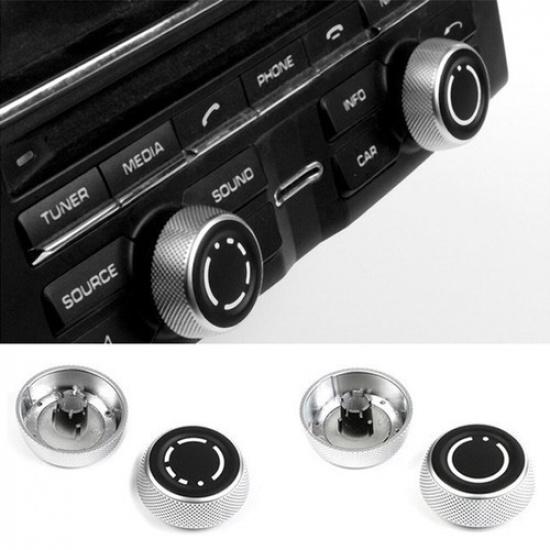 Front Dashboard Radio Volume Knob Button Cover Cap for Porsche 2014-2016 Macan