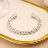 Versatile Beaded Open Bracelet - 18K Gold Plated Titanium Steel Fashion Accessory