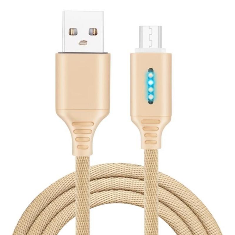 Metal USB to USB C Cable Charging Cable with LED Light Fast Charging Power Delivery Cable for Phone Tablet Laptop