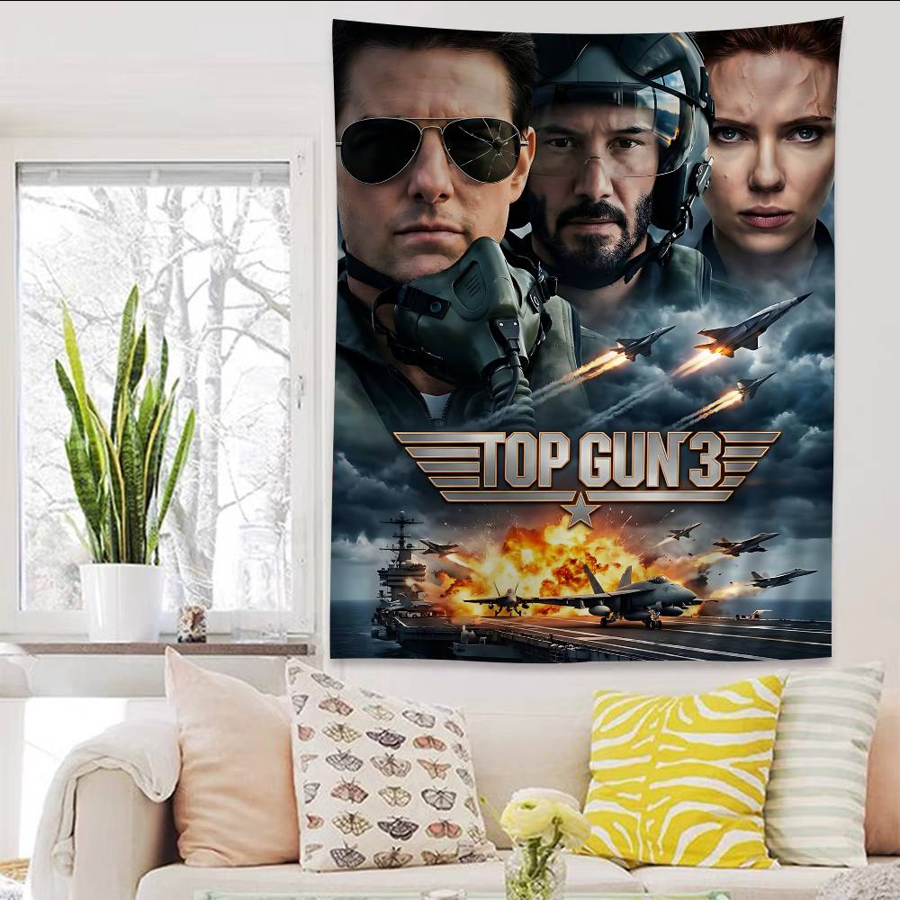 Classic Action Movie TTop GGun Colorful Tapestry Wall Hanging Bohemian Wall Tapestries Mandala Wall Art Decor