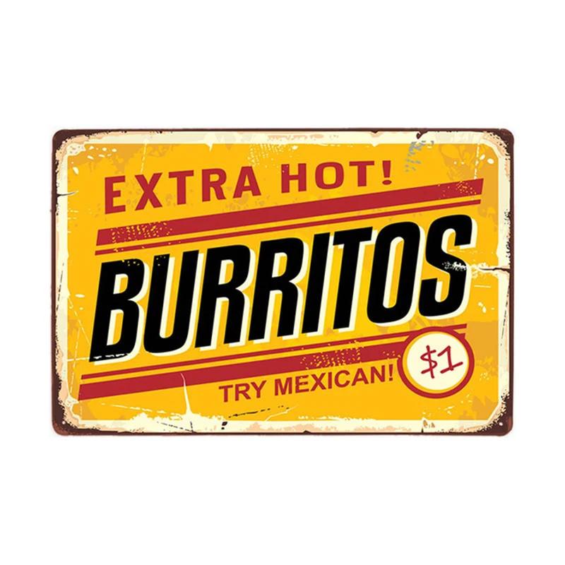 Fried Chicken,Cake,Cheese, Beef Steak Metal Tin Sign Vintage Plate Plaque Iron Painting Pin Up Wall Decor For Restaurant Kitc