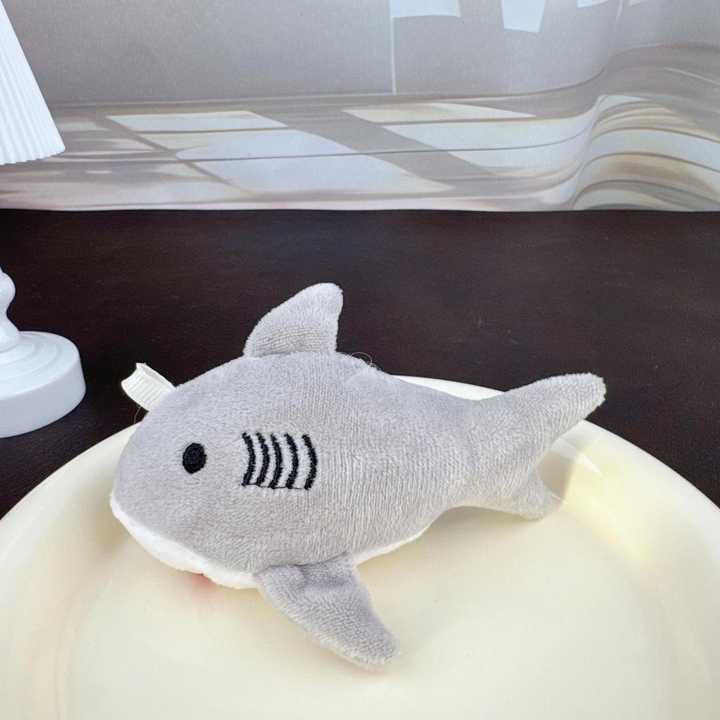 Cute Shark Whale Plush Keychain Charm