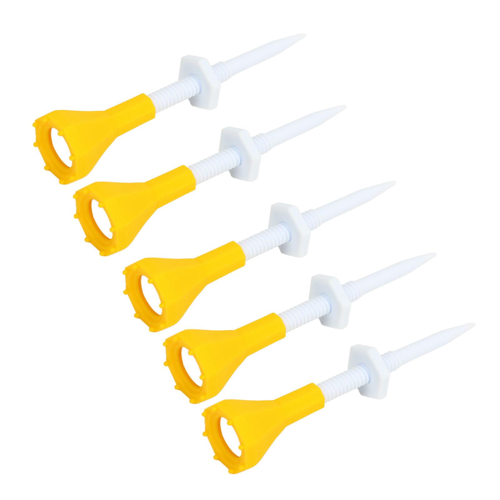 

5 шт. Гольф Резиновая Подставка Желтая Гладкая Поверхность Бейте Лучшие Результаты Набор Гольф Ти для Тренировок по Гольфу