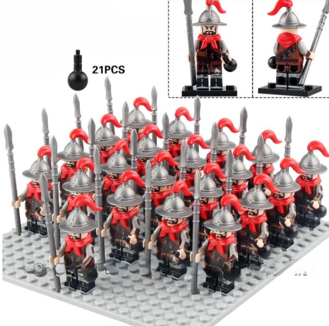 Spartan Warrior Toy Set: 21-Piece Roman Warrior Series for Kids